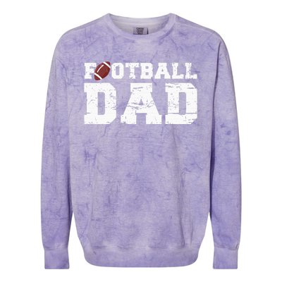 Football Papa Proud Football Dad Colorblast Crewneck Sweatshirt