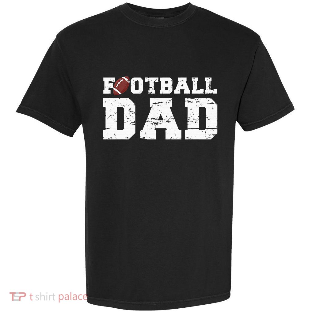 Football Papa Proud Football Dad Garment-Dyed Heavyweight T-Shirt