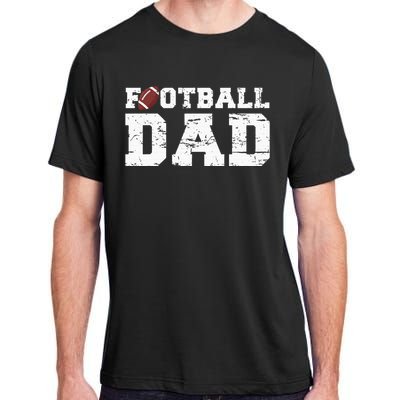 Football Papa Proud Football Dad Adult ChromaSoft Performance T-Shirt