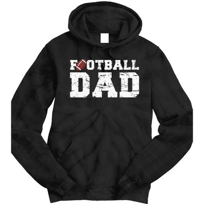 Football Papa Proud Football Dad Tie Dye Hoodie