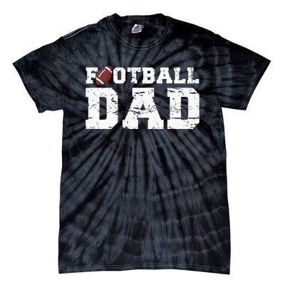 Football Papa Proud Football Dad Tie-Dye T-Shirt