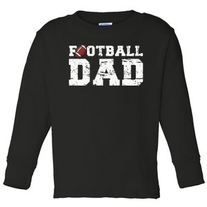 Football Papa Proud Football Dad Toddler Long Sleeve Shirt