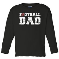 Football Papa Proud Football Dad Toddler Long Sleeve Shirt