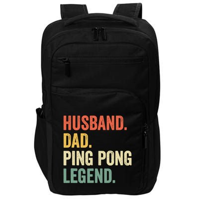 Funny Ping Pong Husband Dad Table Tennis Legend Vintage Impact Tech Backpack