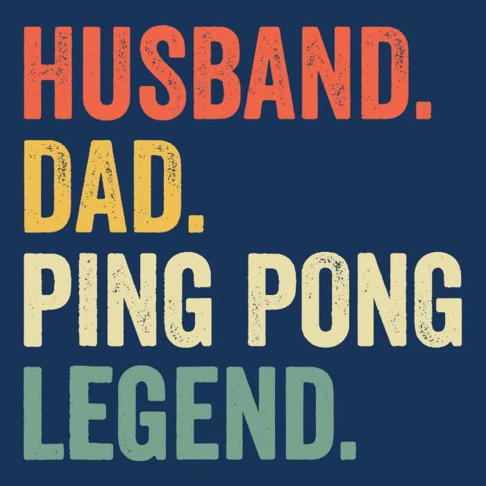 Funny Ping Pong Husband Dad Table Tennis Legend Vintage Button