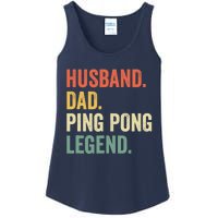 Funny Ping Pong Husband Dad Table Tennis Legend Vintage Ladies Essential Tank