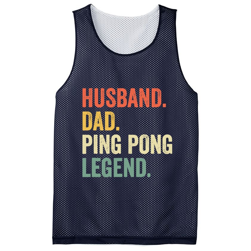 Funny Ping Pong Husband Dad Table Tennis Legend Vintage Mesh Reversible Basketball Jersey Tank