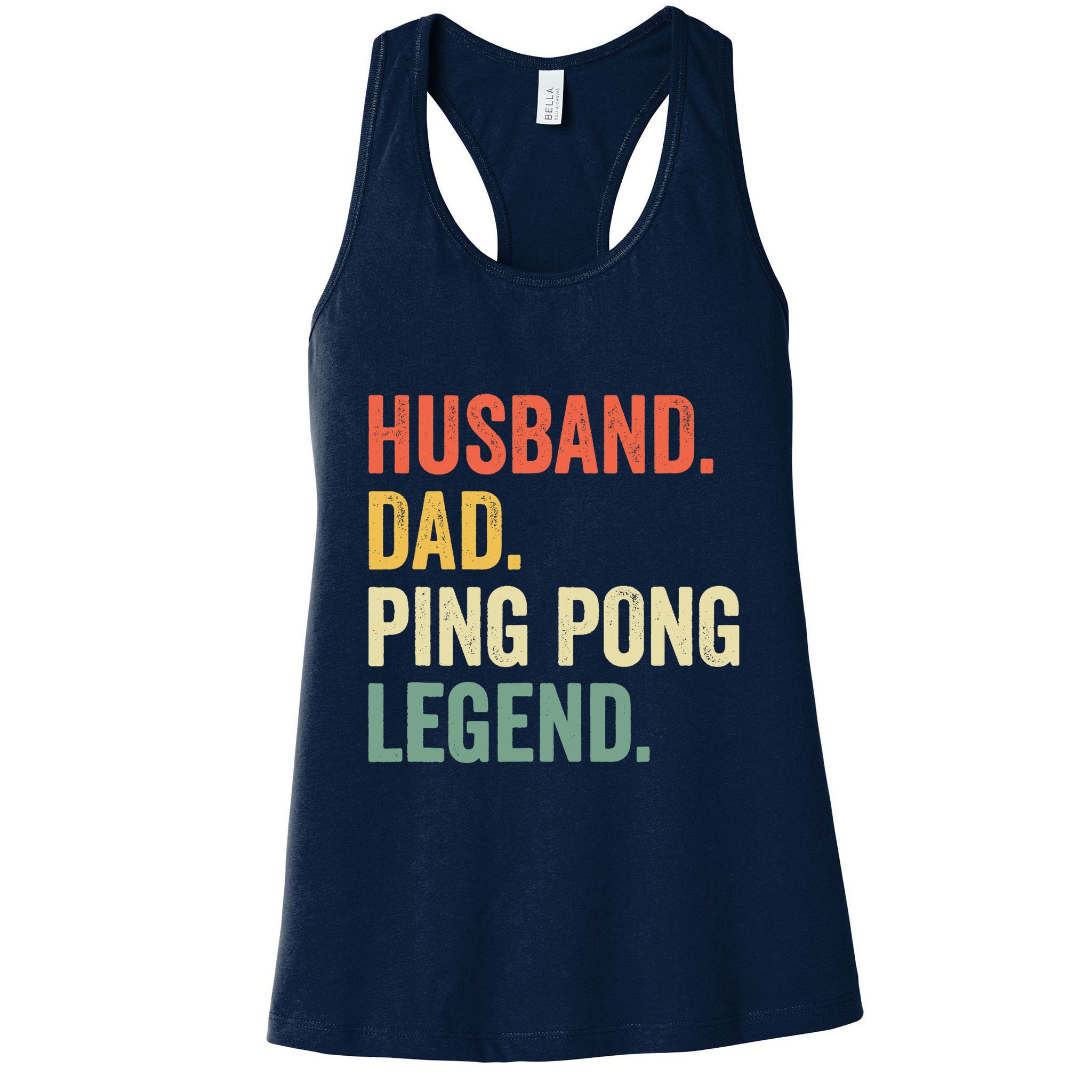 Funny Ping Pong Husband Dad Table Tennis Legend Vintage Womens Tank Top