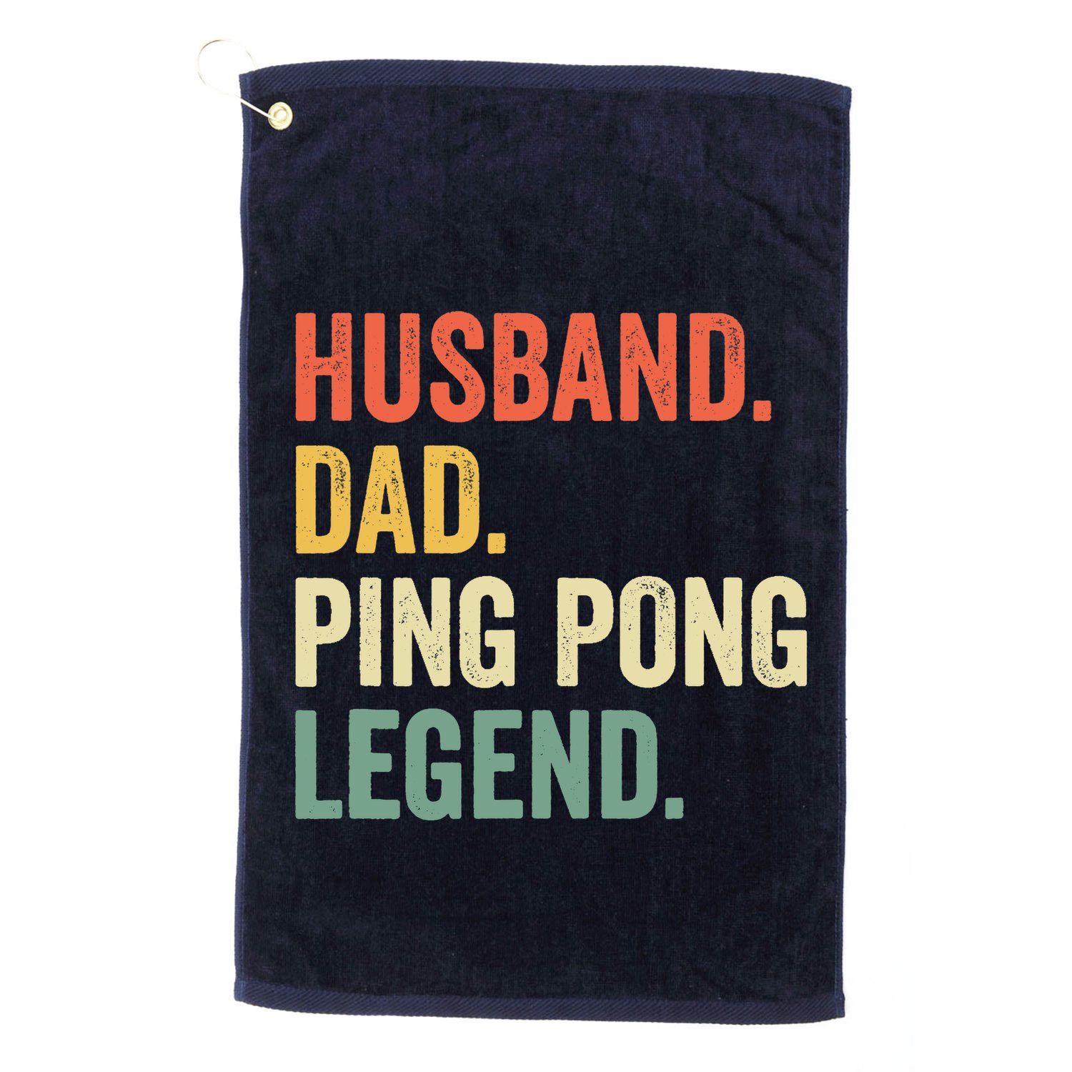 Funny Ping Pong Husband Dad Table Tennis Legend Vintage Golf Towel