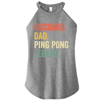 Funny Ping Pong Husband Dad Table Tennis Legend Vintage Women's Perfect Tri Rocker Tank