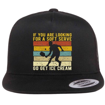 Funny Pickleball Player Paddleball Lover Flat Bill Trucker Hat