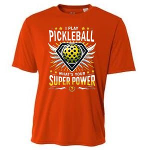 Funny Pickleball Paddleball Superpower Cooling Performance Crew T-Shirt