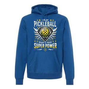 Funny Pickleball Paddleball Superpower Premium Hoodie