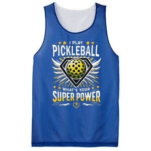 Funny Pickleball Paddleball Superpower Mesh Reversible Basketball Jersey Tank