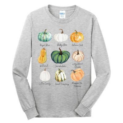 Fall Pumpkins Pumpkin Types And Varieties Tall Long Sleeve T-Shirt