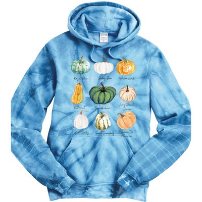 Fall Pumpkins Pumpkin Types And Varieties Tie Dye Hoodie