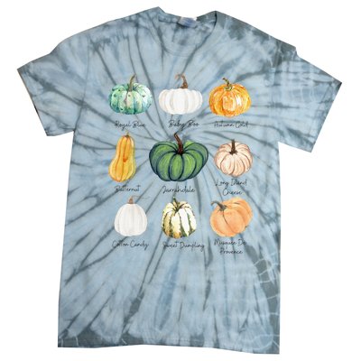 Fall Pumpkins Pumpkin Types And Varieties Tie-Dye T-Shirt