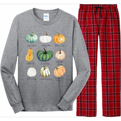 Fall Pumpkins Pumpkin Types And Varieties Long Sleeve Pajama Set