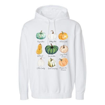 Fall Pumpkins Pumpkin Types And Varieties Garment-Dyed Fleece Hoodie