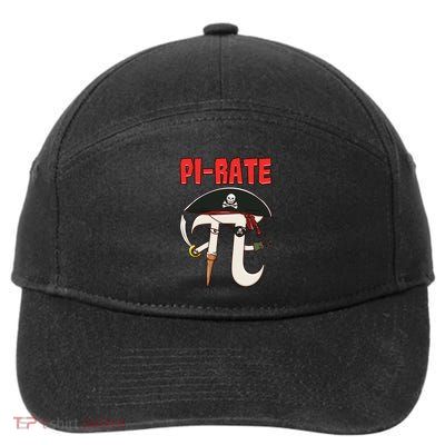 Funny Pirate Pi Day 3 14 Symbol Math Pirate Joke Gift 7-Panel Snapback Hat