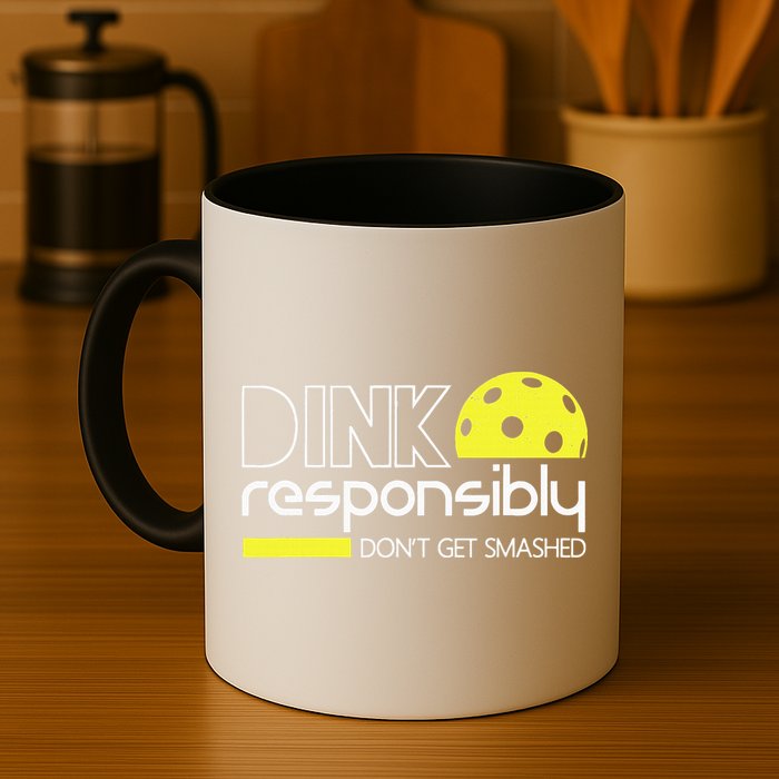 Funny Pickleball Player Dink Responsibly Don't Get Smashed Mug