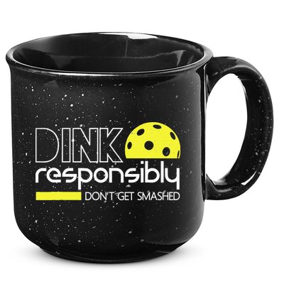 Funny Pickleball Player Dink Responsibly Don't Get Smashed 15oz Campfire Ceramic Mug