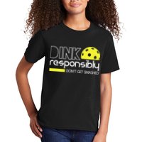 Funny Pickleball Player Dink Responsibly Don't Get Smashed Kids T-Shirt