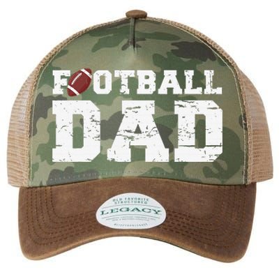 Football Papa Proud Football Dad Legacy Tie Dye Trucker Hat