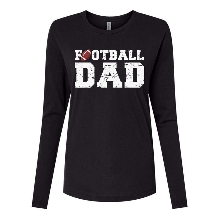 Football Papa Proud Football Dad Womens Cotton Relaxed Long Sleeve T-Shirt