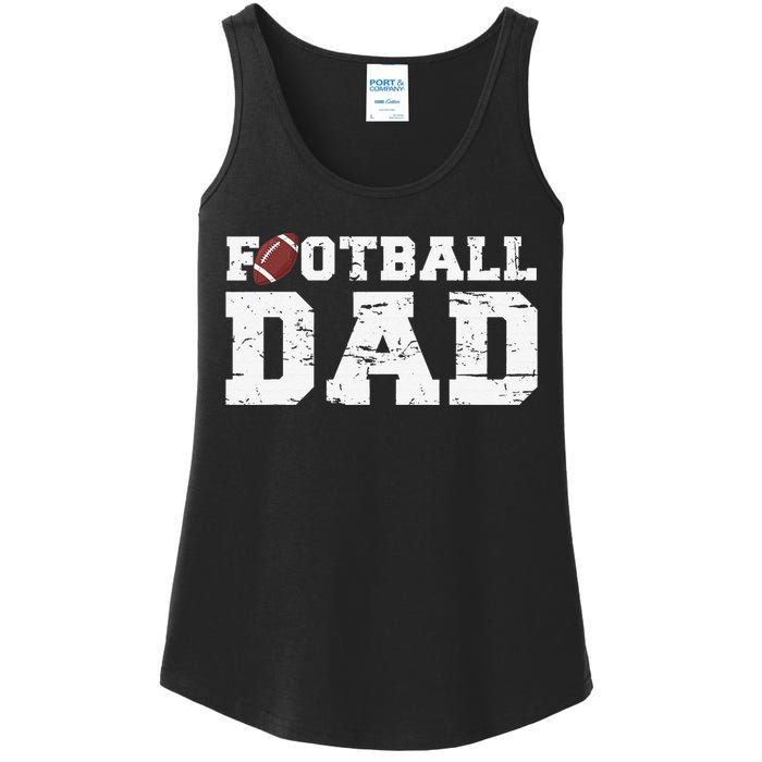 Football Papa Proud Football Dad Ladies Essential Tank