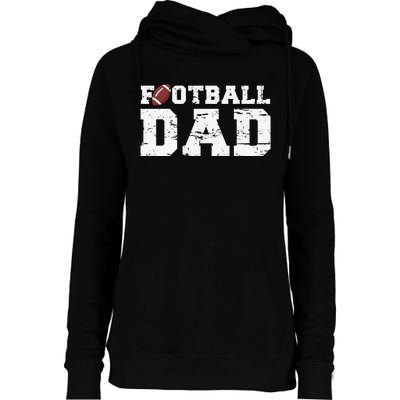 Football Papa Proud Football Dad Womens Funnel Neck Pullover Hood