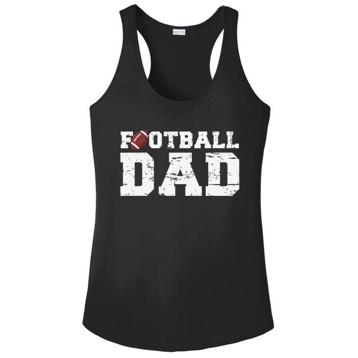 Football Papa Proud Football Dad Ladies PosiCharge Competitor Racerback Tank