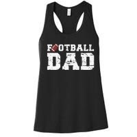 Football Papa Proud Football Dad Women's Racerback Tank