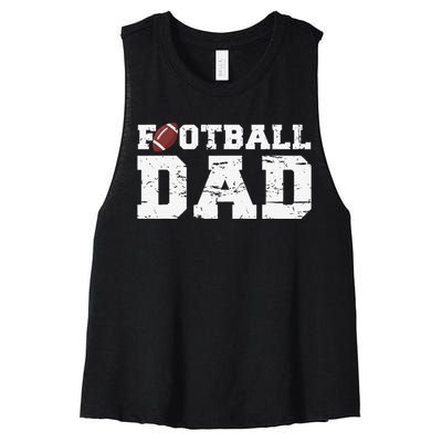 Football Papa Proud Football Dad Women's Racerback Cropped Tank