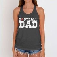 Football Papa Proud Football Dad Women's Knotted Racerback Tank