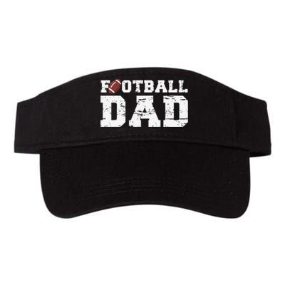 Football Papa Proud Football Dad Valucap Bio-Washed Visor