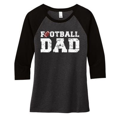 Football Papa Proud Football Dad Women's Tri-Blend 3/4-Sleeve Raglan Shirt