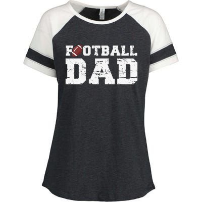 Football Papa Proud Football Dad Enza Ladies Jersey Colorblock Tee