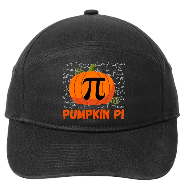 Funny Pumpkin Pie Math Pumpkin Pi Funny Halloween Costume 7-Panel Snapback Hat