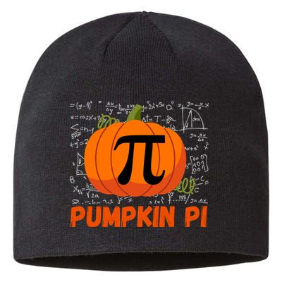 Funny Pumpkin Pie Math Pumpkin Pi Funny Halloween Costume Sustainable Beanie