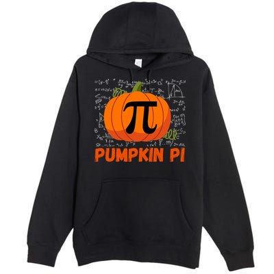 Funny Pumpkin Pie Math Pumpkin Pi Funny Halloween Costume Premium Pullover Hoodie