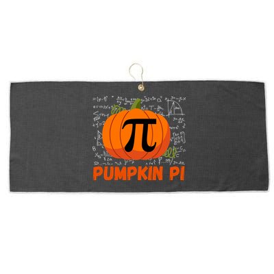 Funny Pumpkin Pie Math Pumpkin Pi Funny Halloween Costume Large Microfiber Waffle Golf Towel