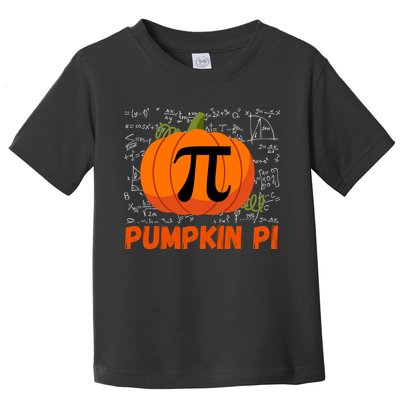 Funny Pumpkin Pie Math Pumpkin Pi Funny Halloween Costume Toddler T-Shirt
