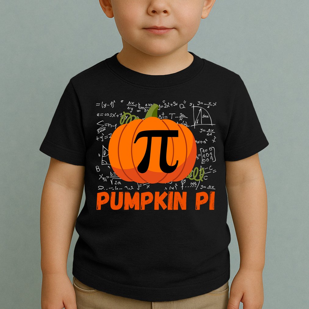 Funny Pumpkin Pie Math Pumpkin Pi Funny Halloween Costume Toddler T-Shirt