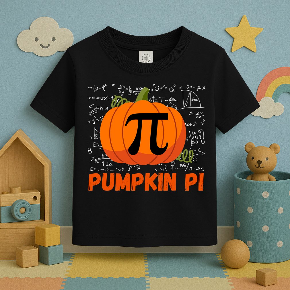 Funny Pumpkin Pie Math Pumpkin Pi Funny Halloween Costume Toddler T-Shirt