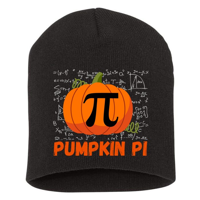 Funny Pumpkin Pie Math Pumpkin Pi Funny Halloween Costume Short Acrylic Beanie