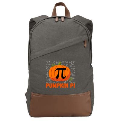 Funny Pumpkin Pie Math Pumpkin Pi Funny Halloween Costume Cotton Canvas Backpack