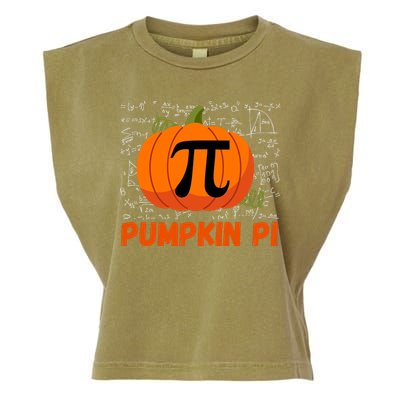 Funny Pumpkin Pie Math Pumpkin Pi Funny Halloween Costume Garment-Dyed Women's Muscle Tee