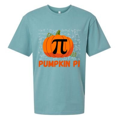 Funny Pumpkin Pie Math Pumpkin Pi Funny Halloween Costume Sueded Cloud Jersey T-Shirt