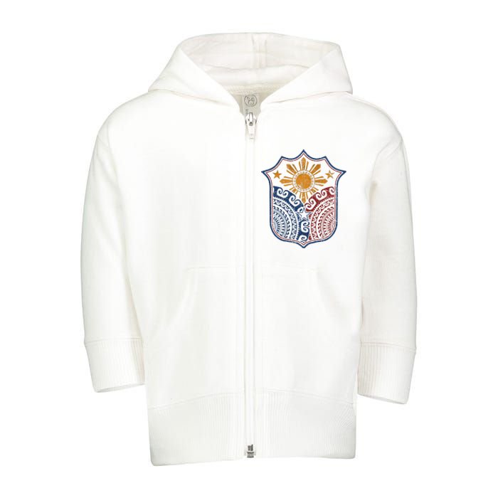 Filipino Pinoy Pride Mandala Tribal Proud Philippines Toddler Zip Fleece Hoodie